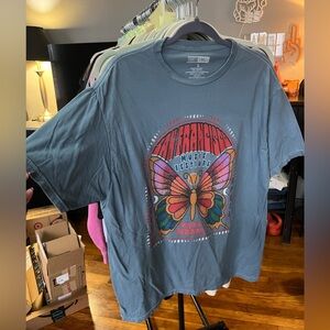 Dusty Blue San Francisco Music Festival Butterfly T-Shirt